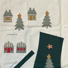 Fabric Panel Christmas Vest Love One Another One Size Santa Wish Upon Star Green