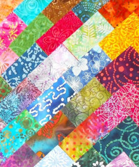 48 PCS BATIK ~ 5″X5″ PRE-CUT QUILT SQUARES CHARM PACK ~ FREE SHIPPING