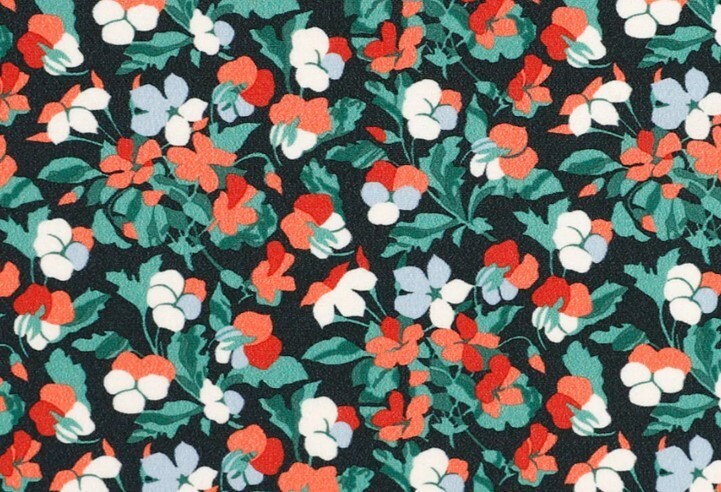 Liberty of London Corsica SWIM KNIT “Sarah” Floral on Black – UPF 50+, Pool Safe