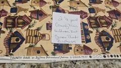 County Fair Hoffman International Fabrics Cotton Fabric 2 1/8 YARD Birdhouses