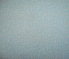 Valentine Fabric By The Yard Tiny White Floral Hearts on Blue Cotton Vtg