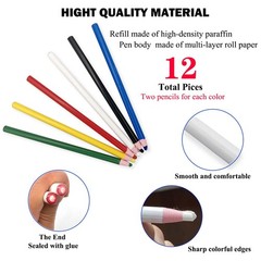 Yoliko Sewing 1 Count (Pack of 12), White, Black, Red, Yellow, Green, Blue