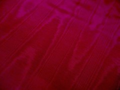 Moire Faille Fabric Remnant Cranberry Red Cotton Acetate 61″ W x 70″L x 80″L