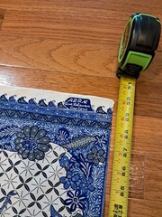 Vintage ADRM Dua Sekawan Floral Batik Sarong Blue Birds Flowers 40”x 90”