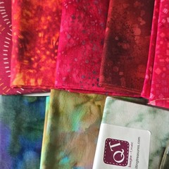 DESTASH Cotton Fabric Bundle Lot Quilting FAT QUARTERS + 1/2 Yard Cut