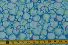 By 1/2 Yd, Turquoise Green Pink Bubbles Quilt Cotton, RJR, Artist’s Touch, P6923