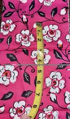 White & Black Florals Pink “London” by Dena Design FreeSpirit Fabrics 44 x 6 ½”