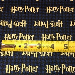 Camelot Harry Potter 100% cotton fabric by the yard Houndstooth background