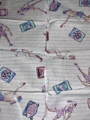 VTG Novelty Womans Baseball or Softball Players & Faux Team Remnant 14″x15″