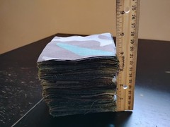 Camo Fabric 4″ Squares 160 Hand-cut from Army Fatigues Please Read Description
