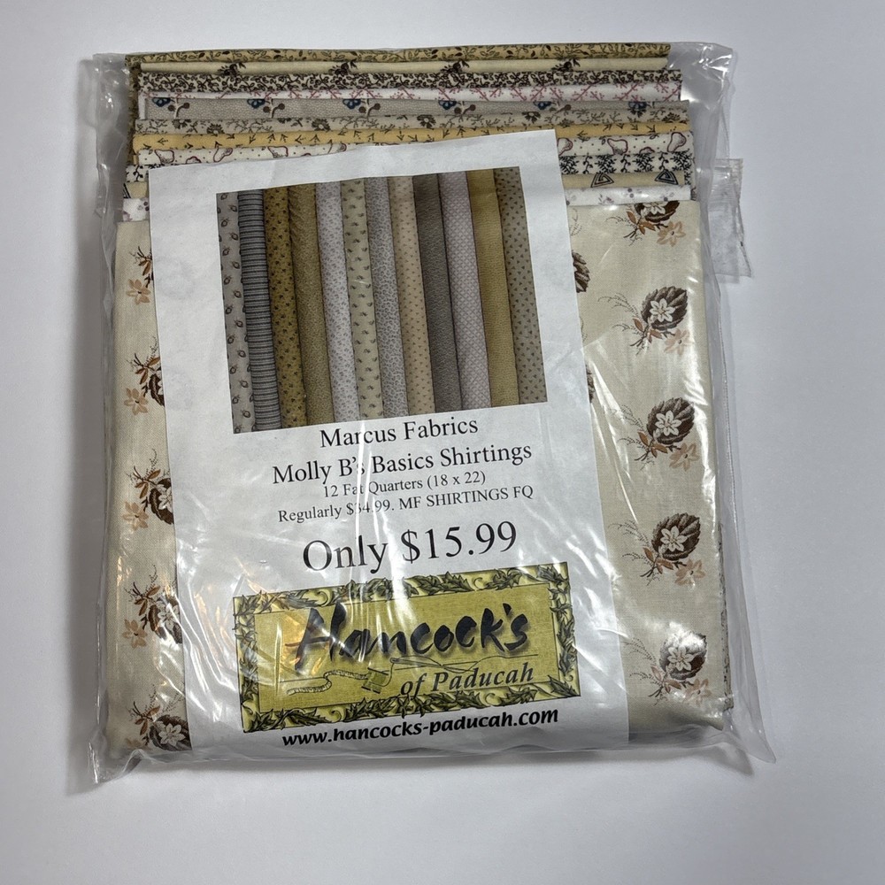 Hancock’s Of Paducah Marcus Fabrics ~ 12 Fat Quarters ~ New ~ (A)