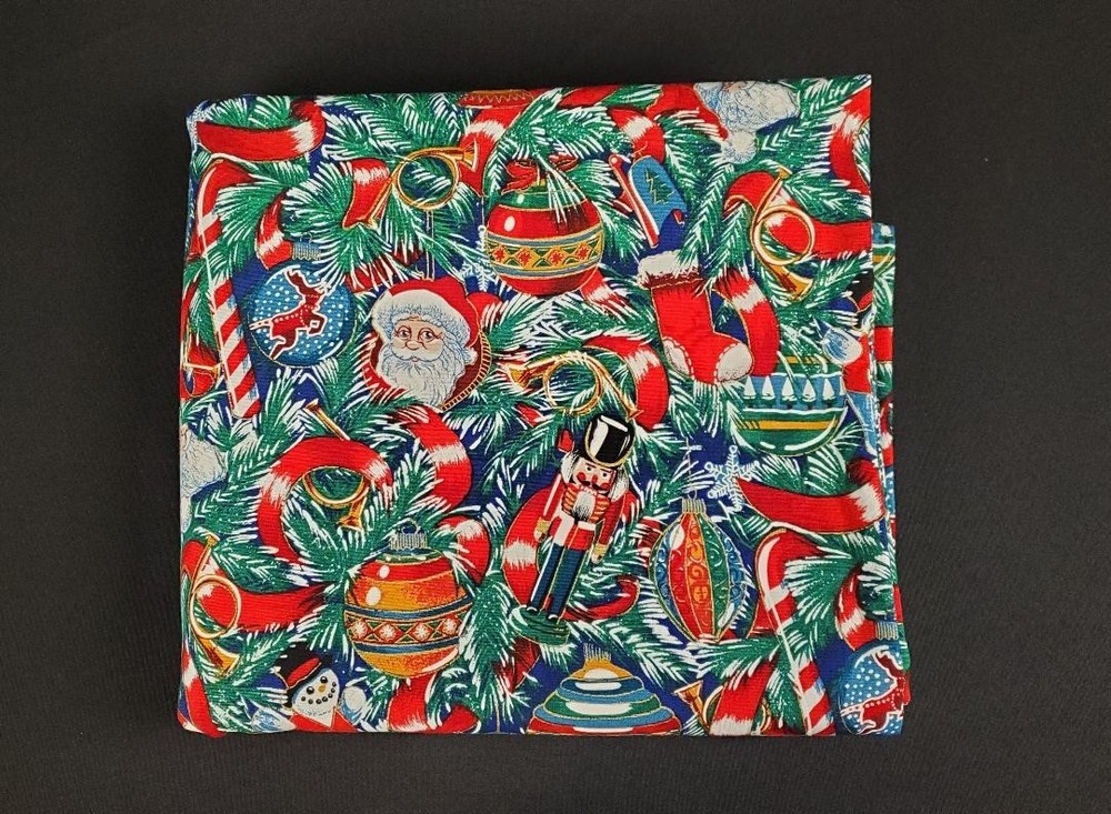 Christmas Tree Cotton Blend Fabric Christmas Colors Robert Kaufman Co 2yds x 44″