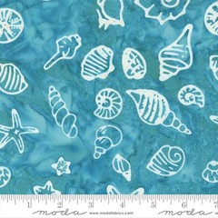 Moda Quilting Fabric Beachy Batiks by the yard Cotton 4362 Shells Beach Ocean