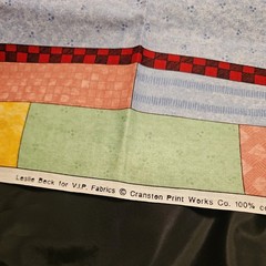 Baby Quilt panel fabric Animals and Letters Cranston Print Works Leslie Beck 1Y