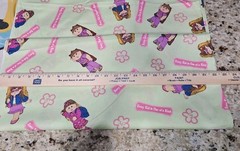 VINTAGE CABBAGE PATCH KIDS Cotton Fabric “EVERY KID Is ONE Of A KIND” ~ GREEN