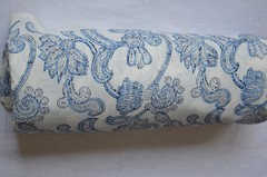 20 Yard Hand Block Floral Print Fabric 100%Cotton NO TARRIF CHARGES 100%✅ZK_230