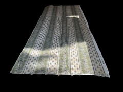 Rose Toile Stripe by Lakehouse LH Cotton Florals Beige, Green and Black 1.5 Yard