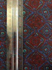 Remnant Fabric – 58″ x 14″ – Maroon Blue Print #F