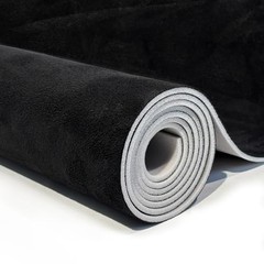 Suede Auto Headliner Fabric 96″ L x 60″ W Foam Backing – Black Replacement Mater