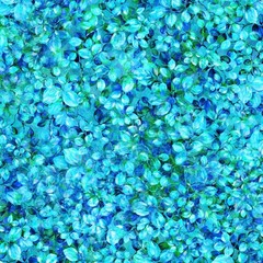 45″ Fancy Foliage Fabric 100% Cotton Digital Print Peacock By The Yard