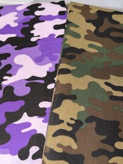 HALF YARD 100% cotton fabric by the HALF yard 18 x 44 Camo print 2 pc