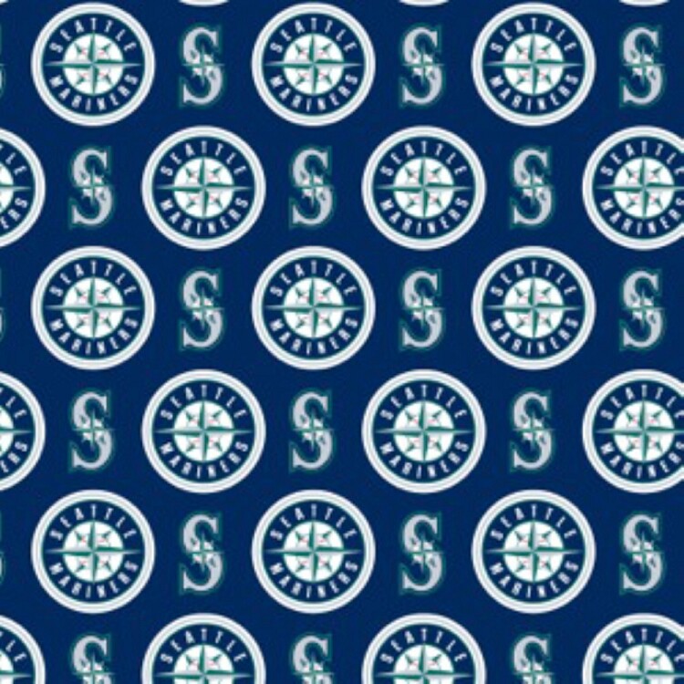 Cotton Seattle Mariners Blue MLB Baseball Sports Team Fabric Print BTY D159.51