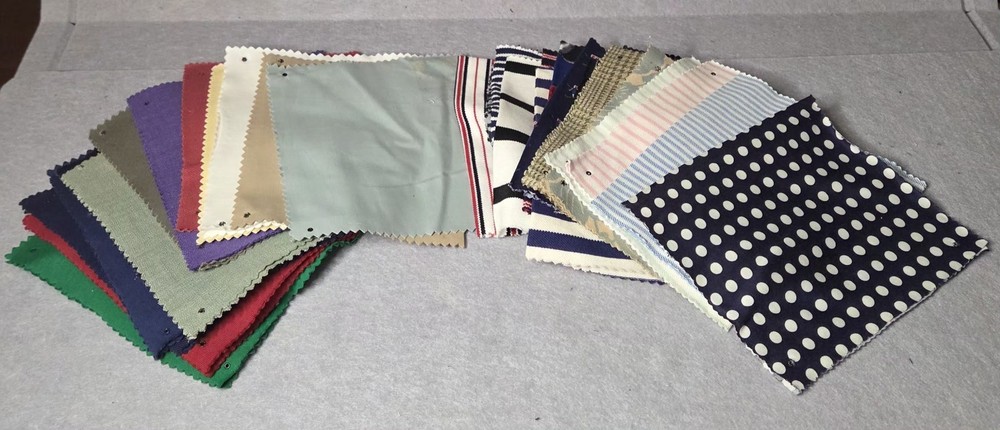 Vintage Fabric Sample Swatch Lot Of 30 Sewing Craft Quilt Material Assort 8x 6.5
