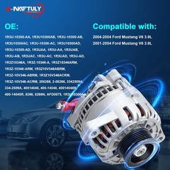 105A New Alternator Compatible With 2001 2002 2003 2004 Ford Mustang 3.8 V6, …