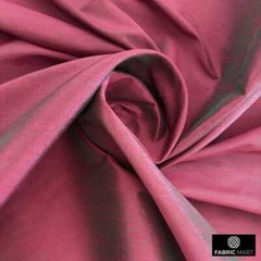 Fuchsia And Green Faux Silk Fabric By The Yard, 42 inches width Pink Silk Fabric