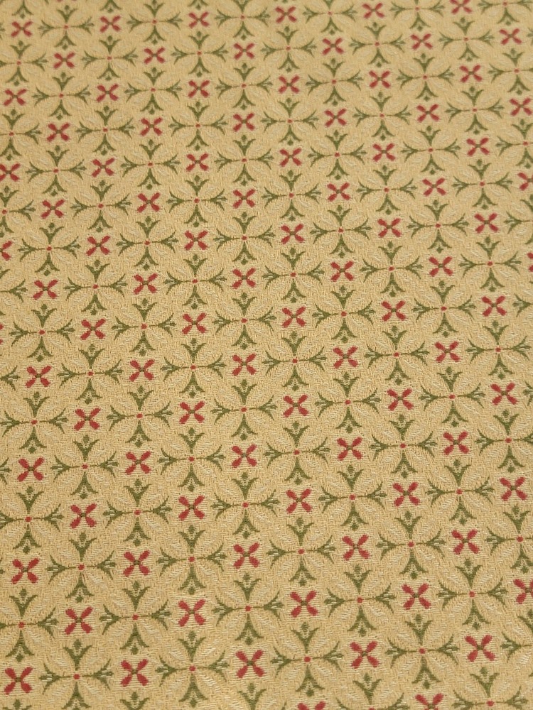VTG Jacquard High End Upholstery Custom Drapery Woven Diamond Gold Fabric