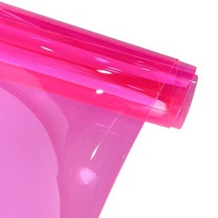 ONEART | Deep Pink Transparent Leather Vinyl, 30 Gauge Solid Color See-Throug…