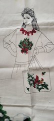 Cranston Christmas Greenery Wearable Art Appliques CUT Poinsettia Complete Panel