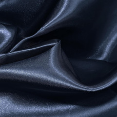 Charmeuse Satin Fabric by the Yard, 60 Inch Wide Navy Blue Satin Fabric Shiny &
