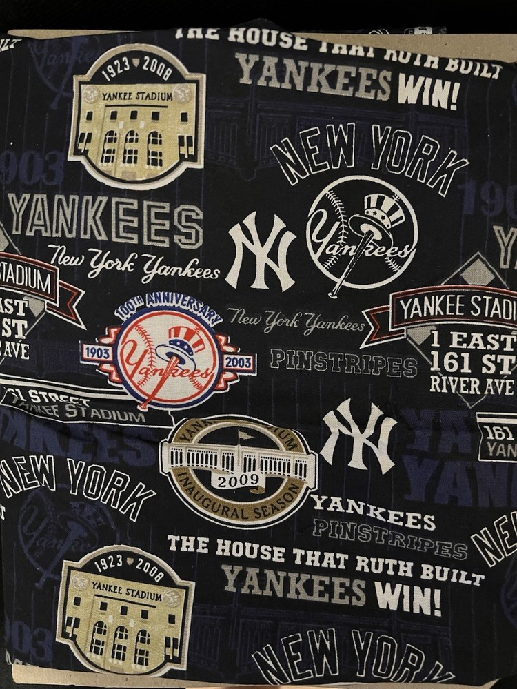 MLB NEW YORK YANKEES STADIUM FABRIC- 100% Cotton- 36”L X 30”W