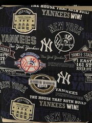 MLB NEW YORK YANKEES STADIUM FABRIC- 100% Cotton- 36”L X 30”W