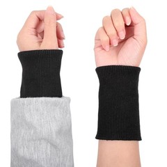 Black 4×3.7 Inch Cotton Stretch Knit Rib Cuff Tubular Jacket Extension