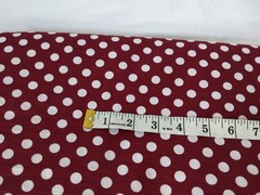 David Textiles Cotton Fabric Polka Dots Red / Maroon 2 3/4 Yards, 43″ Wide