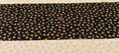 Henry Glass * Hearts & Stars * on Black * 100% Cotton * 8″ x 21″