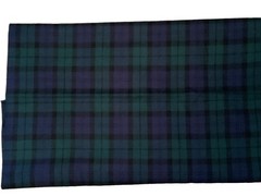 Black Watch Scottish Tartan Heavy Weight Fabric, 2 1/4 Yards X 55” Wide Vintage