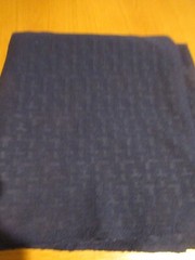 New vintage double knit polyester Navy 3 Yards X 62″
