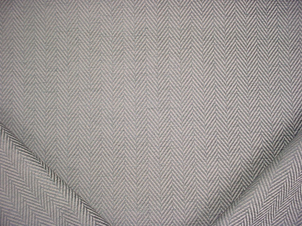 8-1/4Y Carleton V X109 Chevron Chenille Blue Bargello Drapery Upholstery Fabric