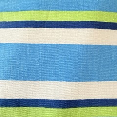 Bold Striped Cotton Drapery Slub Fabric Lime Green Navy Ocean Blue White 4ydx46