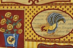 23.5″ x 44″, Gold & Red Rooster Panel, Moda, Deb Strain, P7569