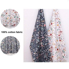 Checked Striped Floral Quilting Fabric, Dark Blue Gray Fat Quarters Fabric Bu…