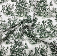 COLE & SONS VILLANDRY TOILE CHARCOAL GRAY FRENCH COTTON FABRIC BY YARD 54″W