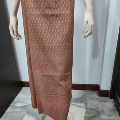 Thai Antique Silk Fabric Golden Brown Hand Woven100%Pattern (For Crafting)