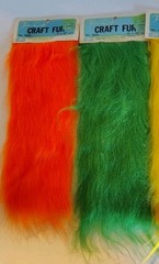 Vintage Craft Fur Fiber Crafts 4 PC Lot Each 4″X12″ Orange Red Green Yellow