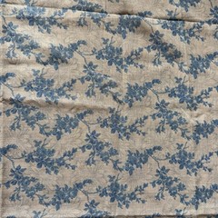 Vtg Daisy Petite Rose Blue Floral Open Weave Cotton Blend Light Fabric 51×44