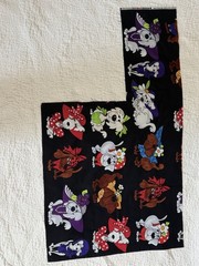 OOP Loralie Harris Dear Doggie Tossed Black Fabric 2007 Irregular Remnant