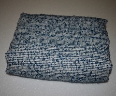 Natasha Baradaran LANA — HAMSA Blue LINEN/MOHAIR Fabric 30″x115″ LARGE REMNANT